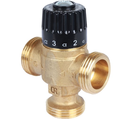 Термостатический смесительный клапан STOUT 1 НР, 30-65°С, KV 1.8 SVM-0125-186525 RG008TIGH10JQU