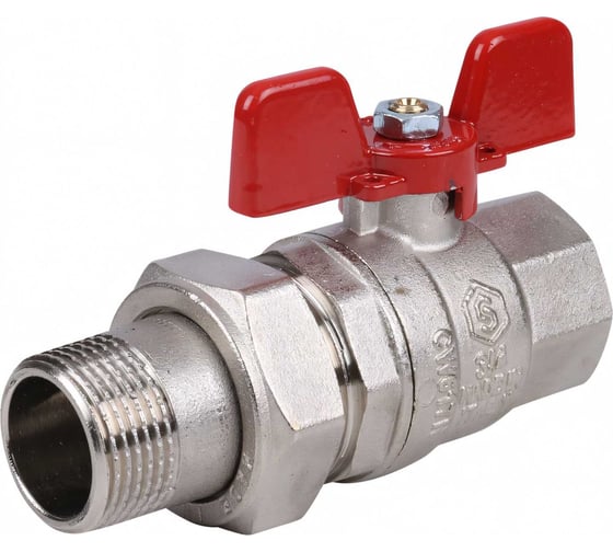 Шаровой полнопроходной кран STOUT с американкой, ВР/НР 3/4 SVB-1007-000020 RG008SHJJUQFH1 1