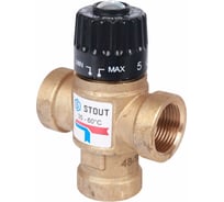 Термостатический смесительный клапан STOUT 3/4 ВР, 35-60°С, KV 1.6 SVM-0110-166020 RG008TIGEFMFRN