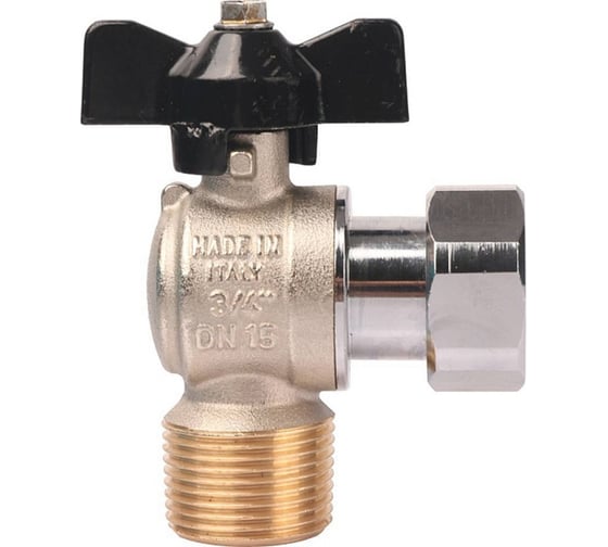 Кран шаровой угловой STOUT НР/накидная гайка 3/4x3/4 SVB-0010-000020 RG008T2PORB6HI