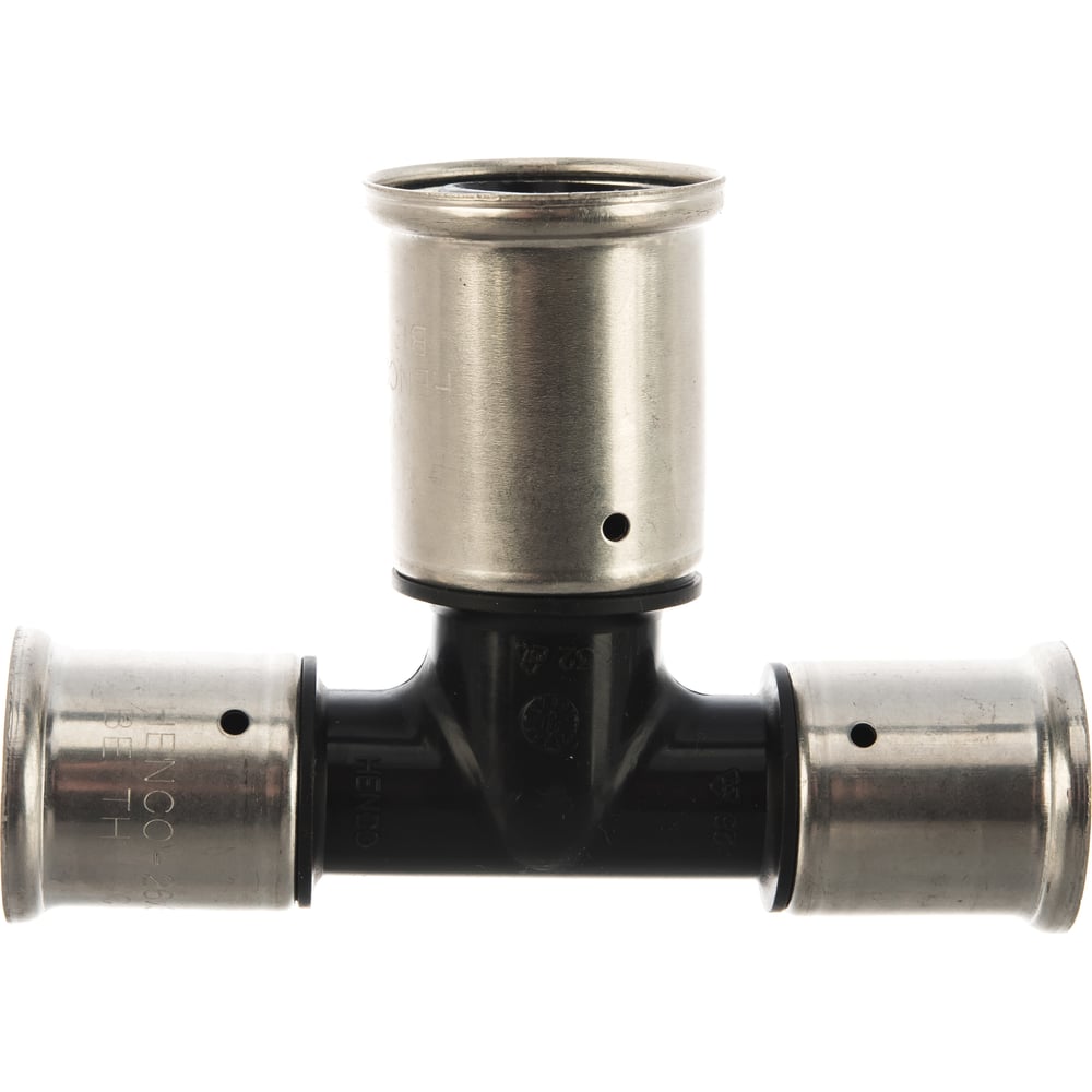 Переходный тройник HENCO увеличенный в центре, ПВДФ, пресс, 26x32x26 ...