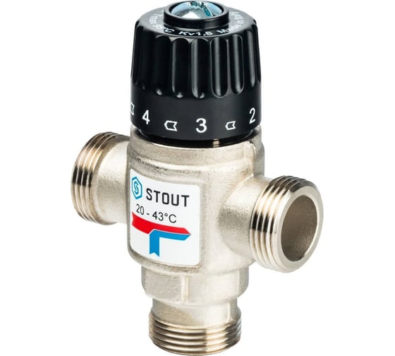 Термостатический смесительный клапан STOUT SVM-0020-164320 RG008Q241SC6DD