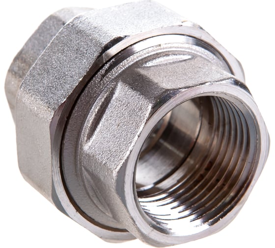 Разъемное соединение Uni-Fitt В 1" с прокладкой O-RING, никелированное 655N4000
