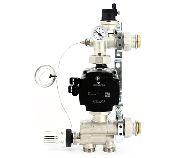 Насосно-смесительная группа Uni-Fitt SOLOMIX 1", с насосом GRUNDFOS UPM3 AUTO 25-70 130 472E1200