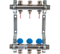 Коллекторная группа Uni-Fitt Н 1"х3/4", 3 выхода, нержавеющая сталь 455W4303