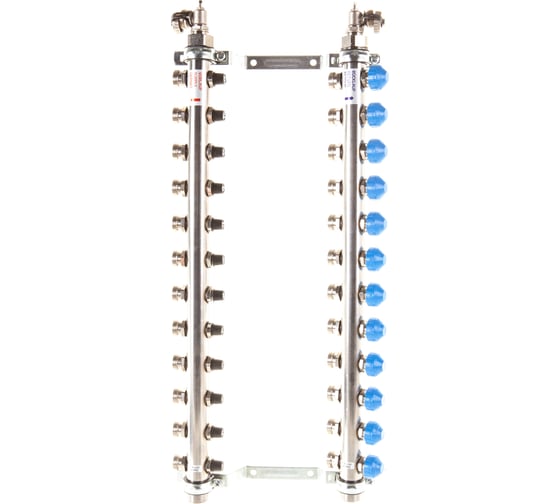 Коллекторная группа Uni-Fitt Н 1"х3/4", 12 выходов, нержавеющая сталь 456W4312 1
