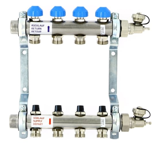 Коллекторная группа Uni-Fitt Н 1"х3/4", 11 выходов, нержавеющая сталь 456W4311 1