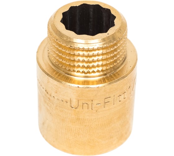 Удлинитель Uni-Fitt НВ 25 мм х 1/2, латунный 657G2025