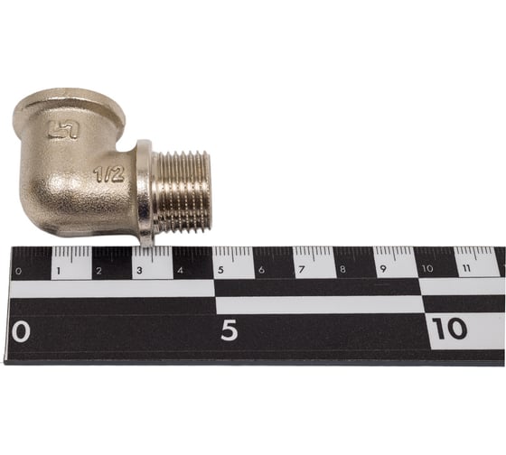 Угол Uni-Fitt НВ 1/2" с упором никелированный 612N2200