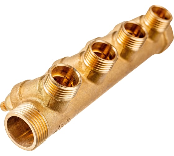 Коллектор Uni-Fitt НВ 3/4", 4х1/2", Н 40 мм, с вентилями 400G3240