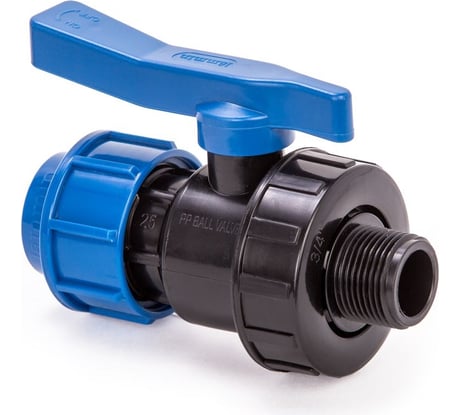 Компрессионный кран для ПЭ труб LAMMIN нр 50x1 1/2" Lm34105050040