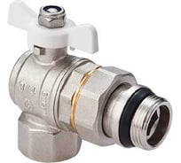 Шаровой кран FT Group Люкс угловой, с американкой, 3/4", вн-нар бабочка 773064