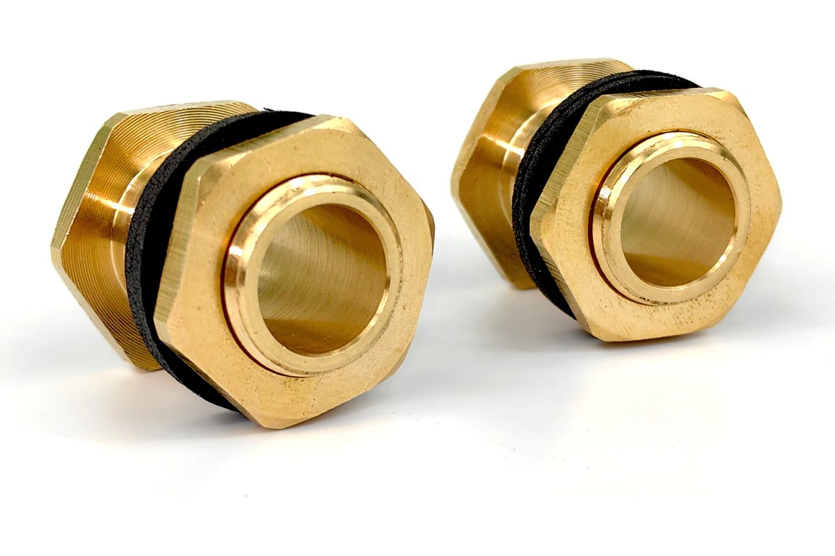 Штуцер для врезки в бочку HG 1/2" короткий+уплотнитель, 2 шт 1894246 ...