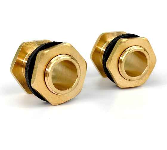 Штуцер для врезки в бочку HG 1/2" короткий+уплотнитель, 2 шт 1894246