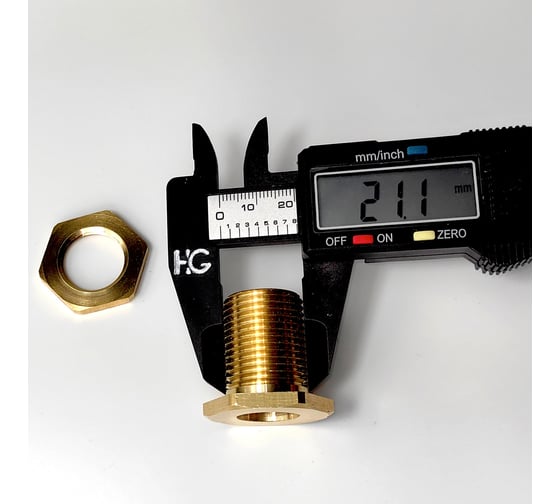 Штуцер для врезки в бочку HG 1/2" короткий+уплотнитель, 2 шт 1894246