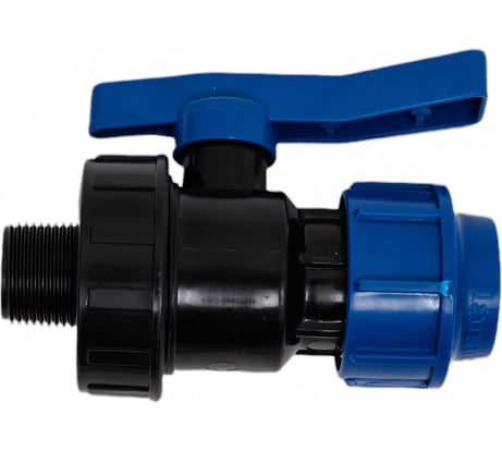 Компрессионный кран для ПЭ труб LAMMIN нр 25x3/4" Lm34105025020