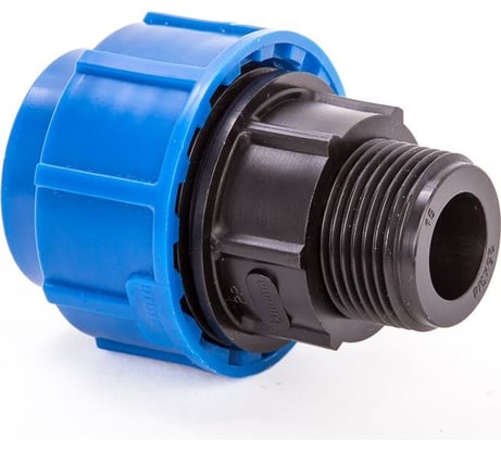 Компрессионная муфта для ПЭ труб LAMMIN нр 25x3/4" Lm34003025020