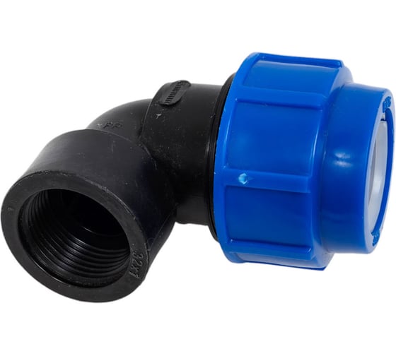 Компрессионный отвод для ПЭ труб LAMMIN вр 20x1" Lm34007020025