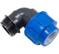 Компрессионный отвод для ПЭ труб LAMMIN нр 25x1" Lm34008025025