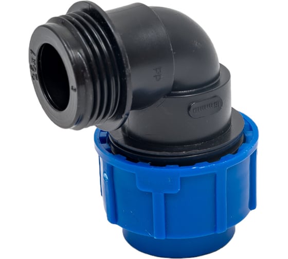 Компрессионный отвод для ПЭ труб LAMMIN нр 25x1" Lm34008025025