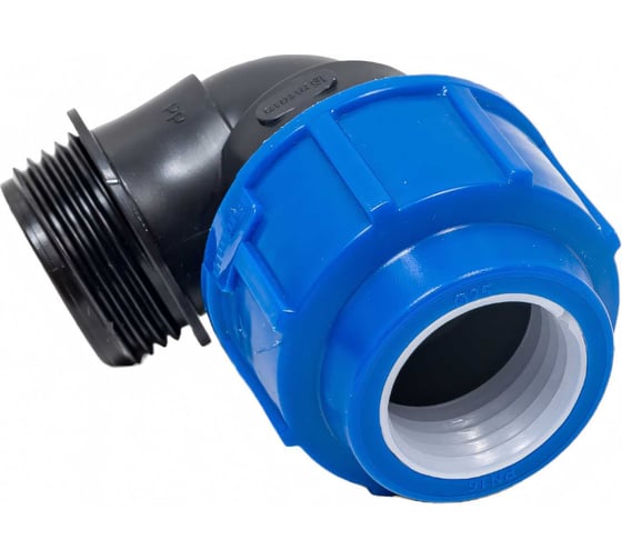 Компрессионный отвод для ПЭ труб LAMMIN нр 25x1" Lm34008025025