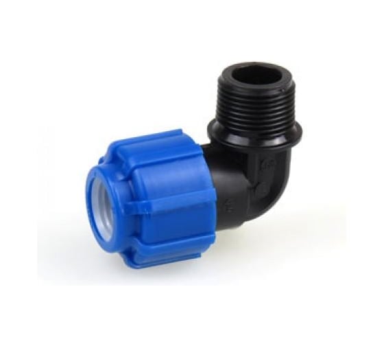 Компрессионный отвод для ПЭ труб LAMMIN нр 40x1 1/2" Lm34008040040