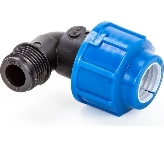Компрессионный отвод для ПЭ труб LAMMIN нр 20x1" Lm34008020025