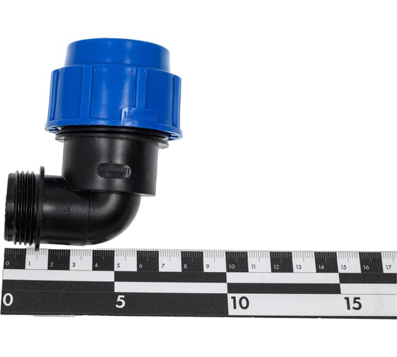 Компрессионный отвод для ПЭ труб LAMMIN нр 32x1" Lm34008032025
