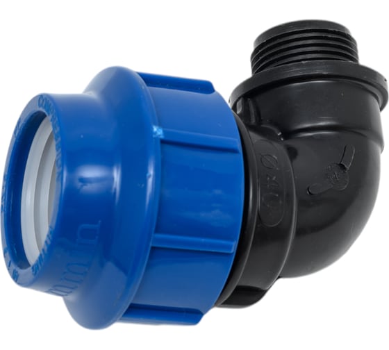 Компрессионный отвод для ПЭ труб LAMMIN нр 40x1" Lm34008040025