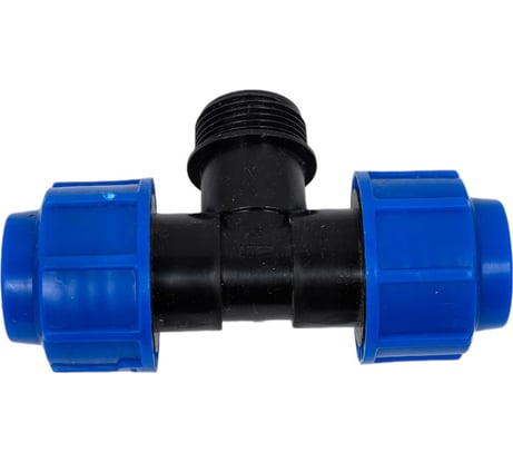 Тройник компрессионный для полиэтиленовых труб LAMMIN наружная резьба 20x3/4" 240/30 Lm34013202020