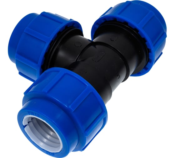 Тройник компрессионный для полиэтиленовых труб LAMMIN 32x25x32 80/8 Lm34011322532