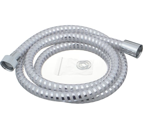 Шланг для душа Melodia della vita 1/2x1/2 конус d14ммx150см Tubo Elastica, белое серебро блистер MS-10 34430
