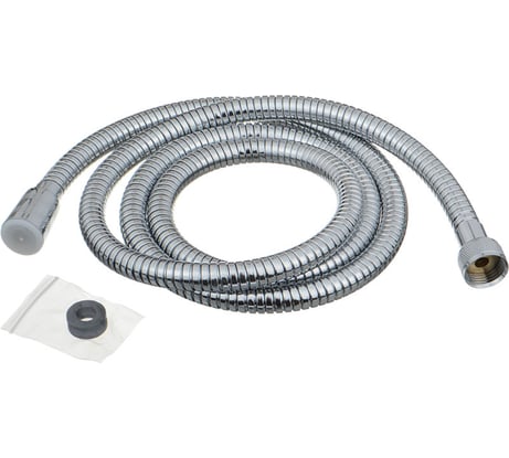 Шланг для душа Melodia della vita Tubo De Lux 1/2x1/2, конус, нержавеющая сталь, диаметр 14 мм, 175 см, двойной зажим, растягивающийся, блистер MS-05 34425