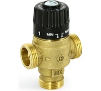 Термосмесительный клапан Uni-Fitt Н 3/4" 30-65 С, Kvs 2,3 смешение в центр 353G2430