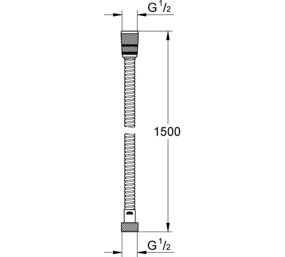 Душевой шланг GROHE 28417000 Rotaflex 1500 мм, метал 00000050792