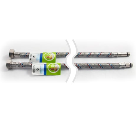 Гибкая подводка Lytcho для смесителя в стальной оплетке, стальная гайка, пара, 1500 мм 0505.100