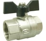 Шаровой кран для воды ONDO 1/2", г/г, бабочка, никель ONFFB012