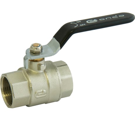 Шаровой кран для воды ONDO 1/2", г/г, рычаг, никель ONFFH012