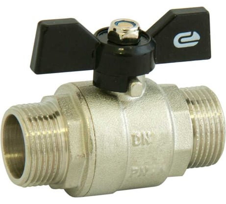 Шаровой кран для воды ONDO 1/2", ш/ш, бабочка, никель ONMMB012