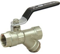 Шаровой кран ONDO 3/4", с фильтром, рычаг, никель ONFFF034