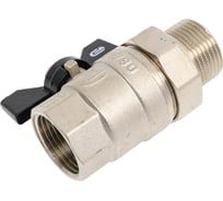 Шаровой кран для воды ONDO 1", с накидной гайкой, бабочка, никель ONASM001