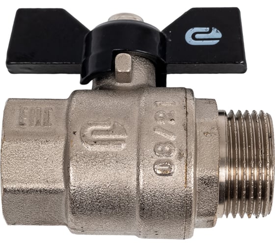 Шаровой кран для воды ONDO 3/4", г/ш, бабочка, никель ONFMB034