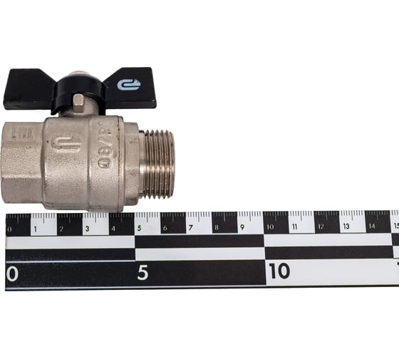 Шаровой кран для воды ONDO 3/4", г/ш, бабочка, никель ONFMB034