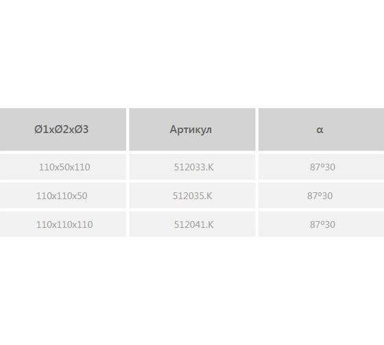 Крестовина Sinikon КОМФОРТ 110х110х50х87°, левая, 2-х плоскостная 512033.K
