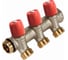 Коллектор Henco VBS с красными вентилями, 1"НР под евроконус, 1" - 3xEK VBS060503-RO 1