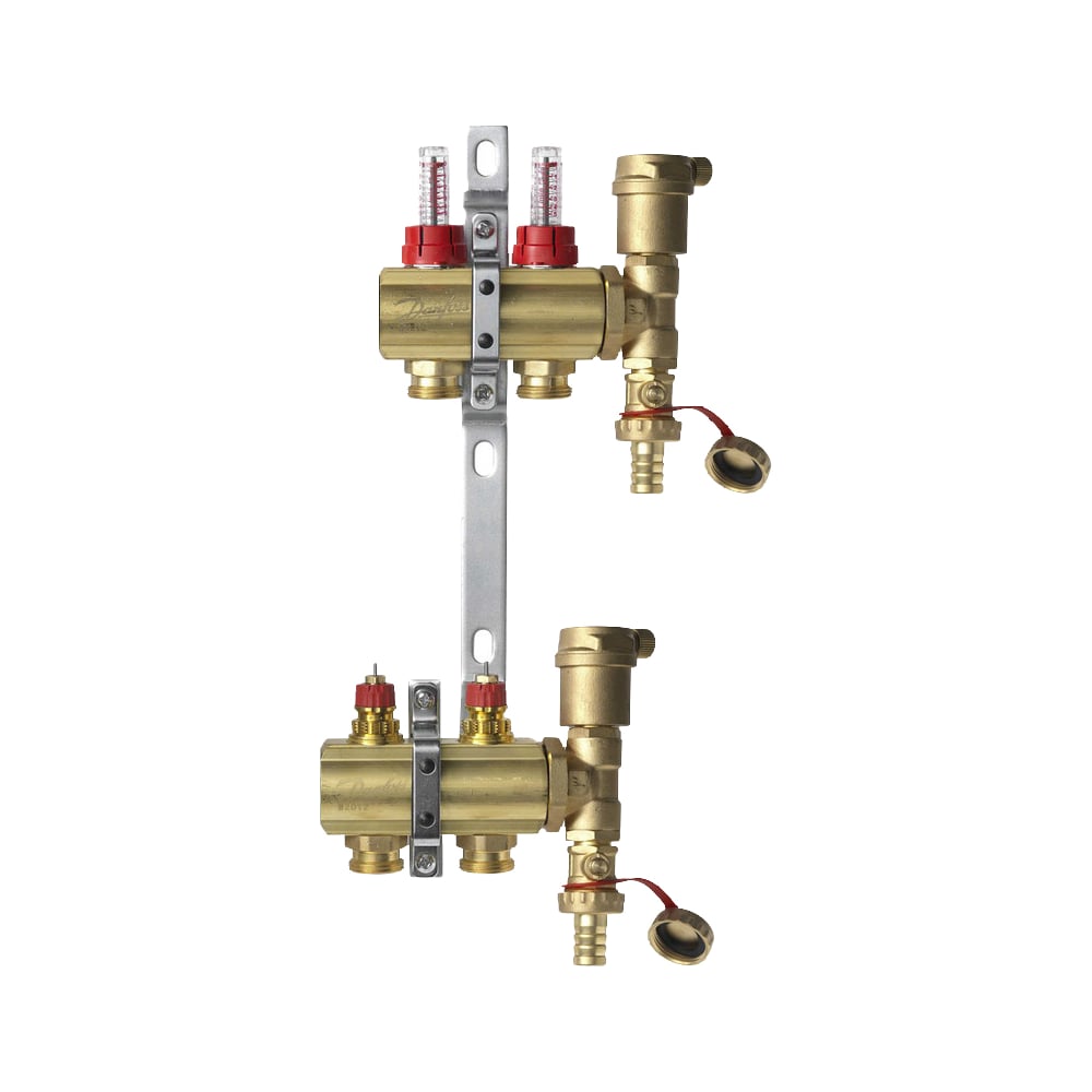 Комплект коллекторов Danfoss FHF-2F set 2 контура 088U0722 - выгодная ...