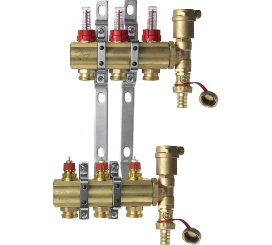 Комплект коллекторов Danfoss FHF-3F set 3 контура 088U0723 1