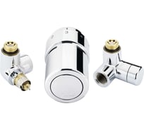 Комплект Danfoss RTX set для подключения терморегулятора слева хромированный 013G4133