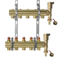 Комплект коллекторов Danfoss FHF-5 set с кронштейнами и воздухоотводчиками 5 контуров 088U0705
