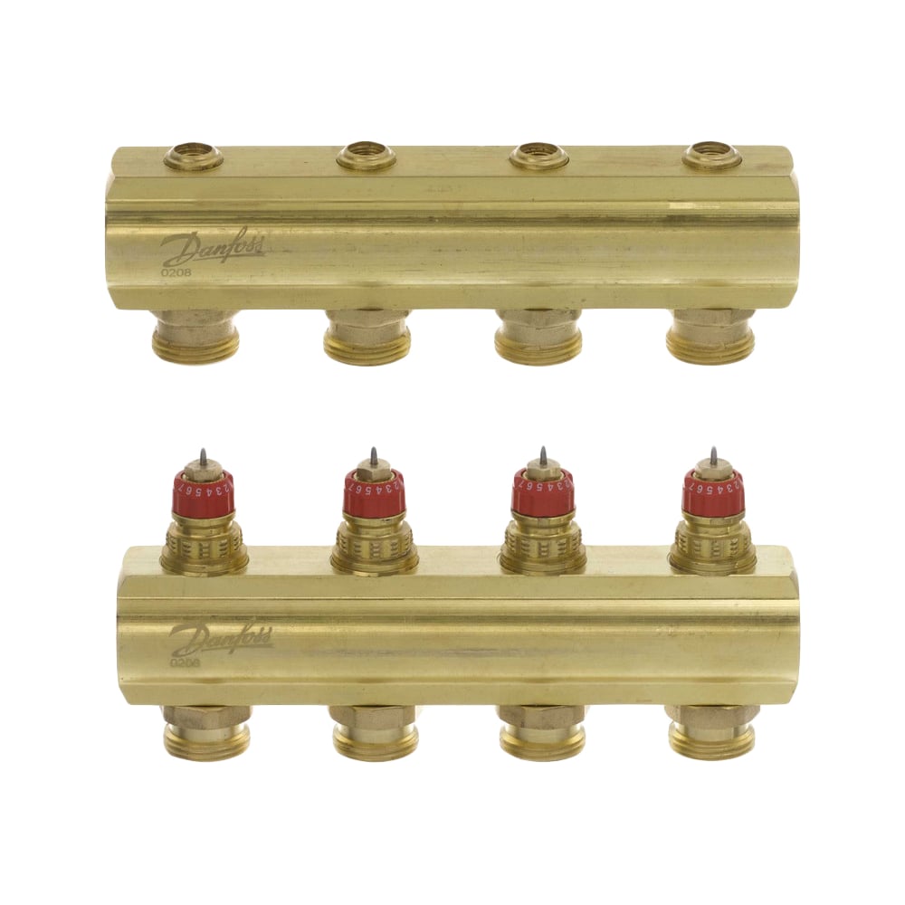 Коллекторы Danfoss FHF-4 для 4 контуров 088U0504 - выгодная цена ...